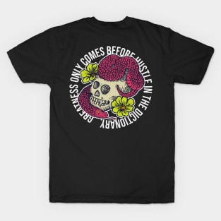 skull snake flower pen sketch T-Shirt